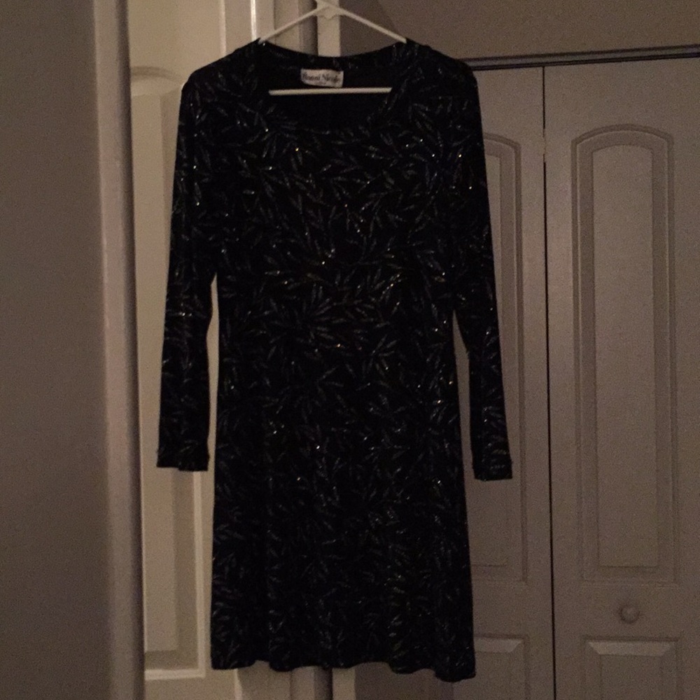 Sequined black dress
